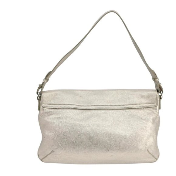 Salvatore Ferragamo Vala Shoulder Bag Leather Champagne Gold Auth 104964 - Picture 2 of 16